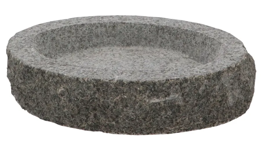 Fuglefrø & -Hus^Gardenlife Bird Fuglebad granitt 26 x 17 x 7,4 cm Natur/gråmelert