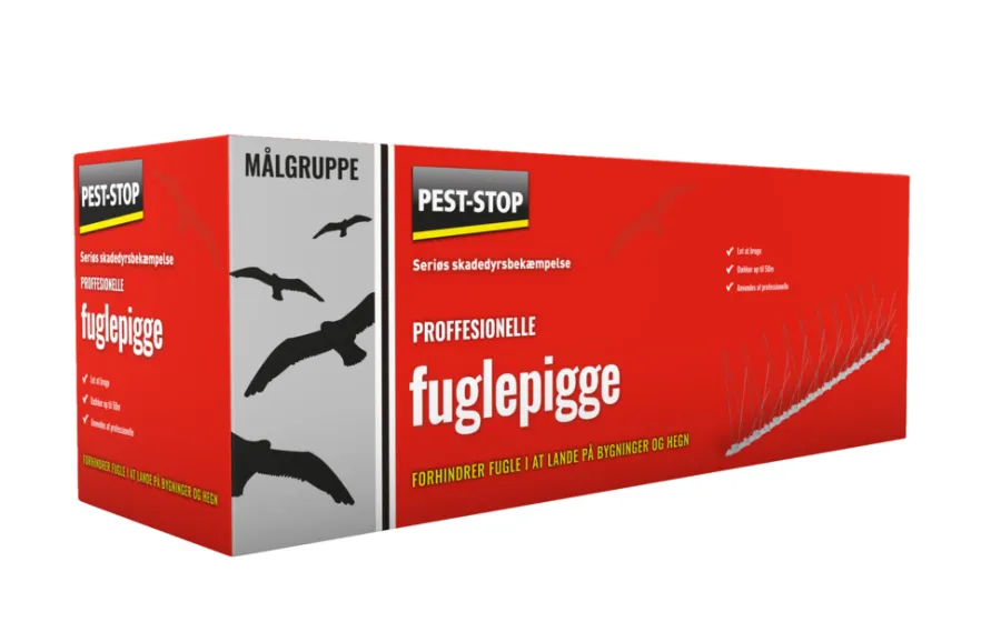 Avskrekkingsmidler^Pest-Stop Fuglepigger 5 meter 10-pk.