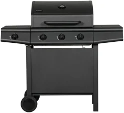 Gassgrill^Grillexpert Gassgrill 3 brennere og sidebrenner svart -