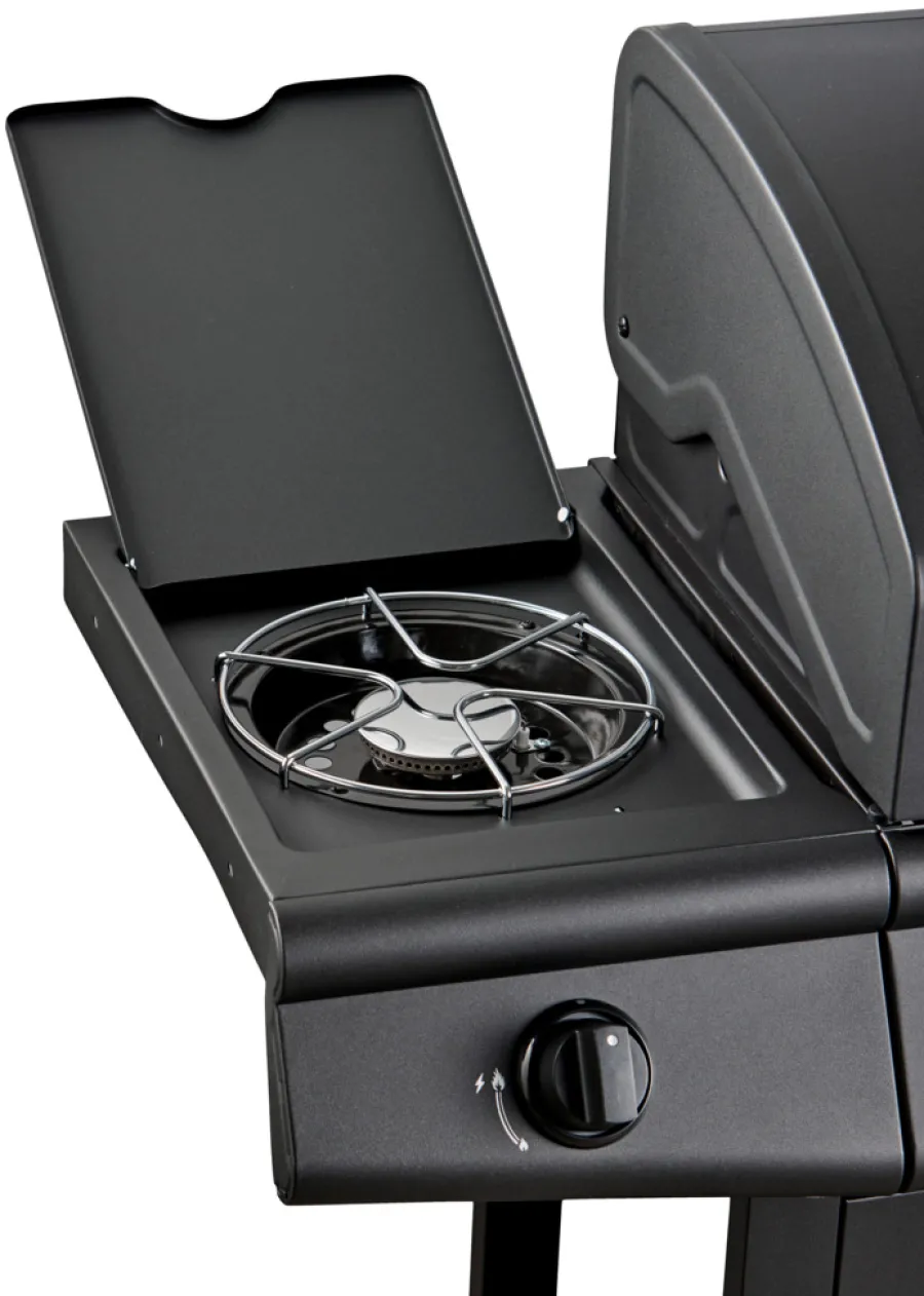 Gassgrill^Grillexpert Gassgrill 3 brennere og sidebrenner svart -