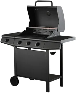 Gassgrill^Grillexpert Gassgrill 3 brennere og sidebrenner svart -