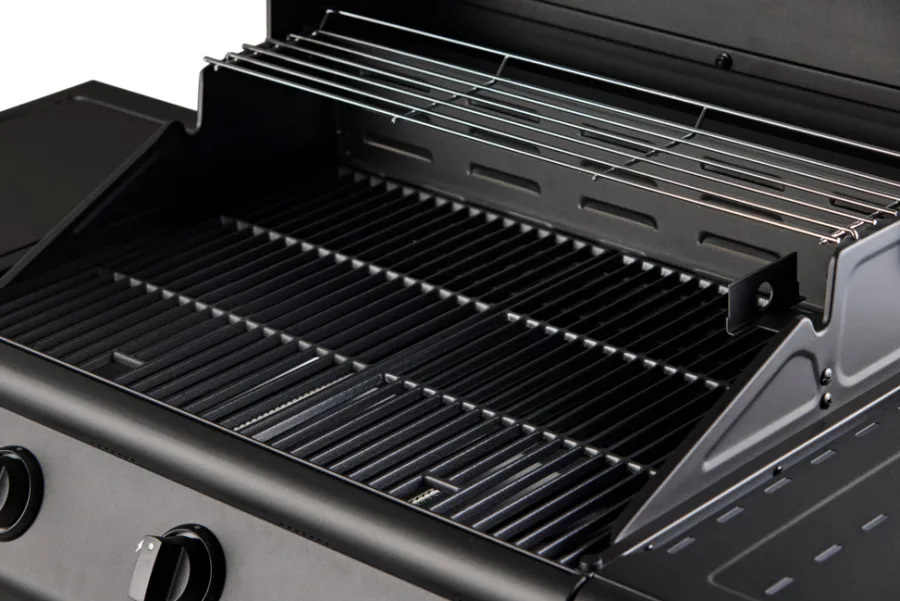 Gassgrill^Grillexpert Gassgrill 3 brennere og sidebrenner svart -