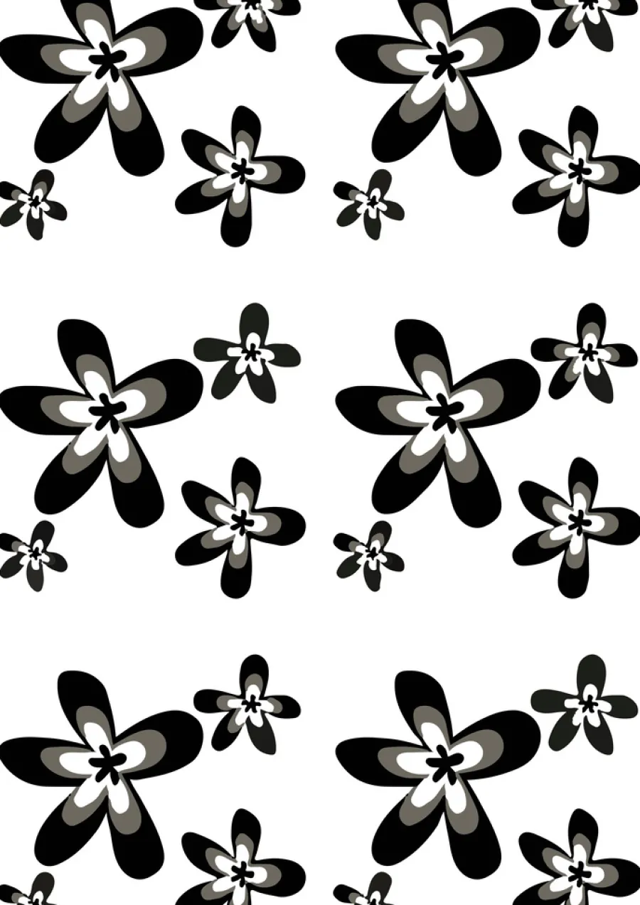 Dusjforheng^Geyser ® Black Flower dusjforheng 180 x 200 cm