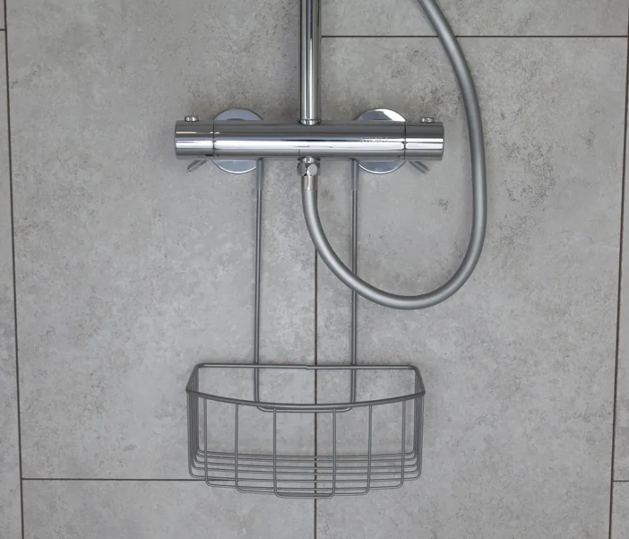 Tilbehør Til Badet^Geyser ® dusjkurv matt grå m/bøyleoppheng