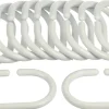 Dusjforheng^Geyser ® forhengsringer hvit 12 stk.