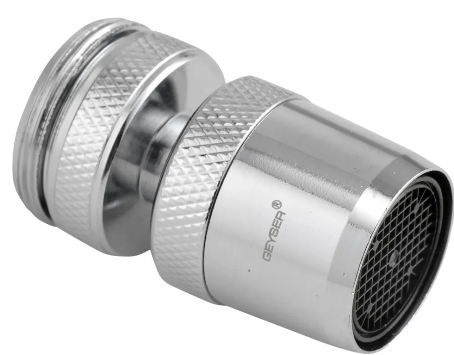 Vvs-Artikler^Geyser ® vannbesparer med kuleledd 9 l/min
