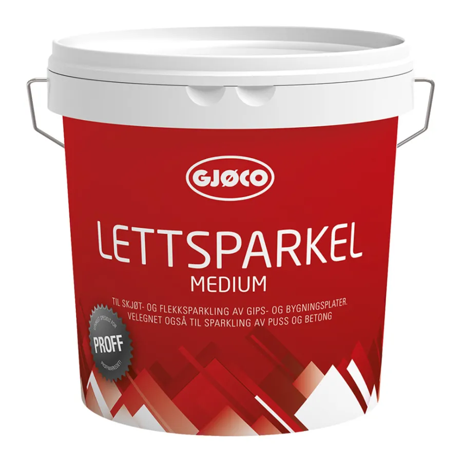 Sparkelmasse^Gjøco Proff Lettsparkel Medium 3 liter Hvit