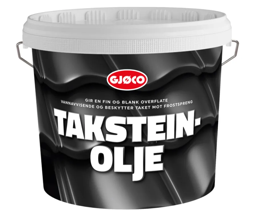 Takpapp & Asfalt|Tak-, Mur- & Sokkelmaling^Gjøco Taksteinolje svart 10 liter