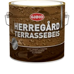 Trebeskyttelse^Gjøco terrassebeis oljebasert 2,7 liter Gylden