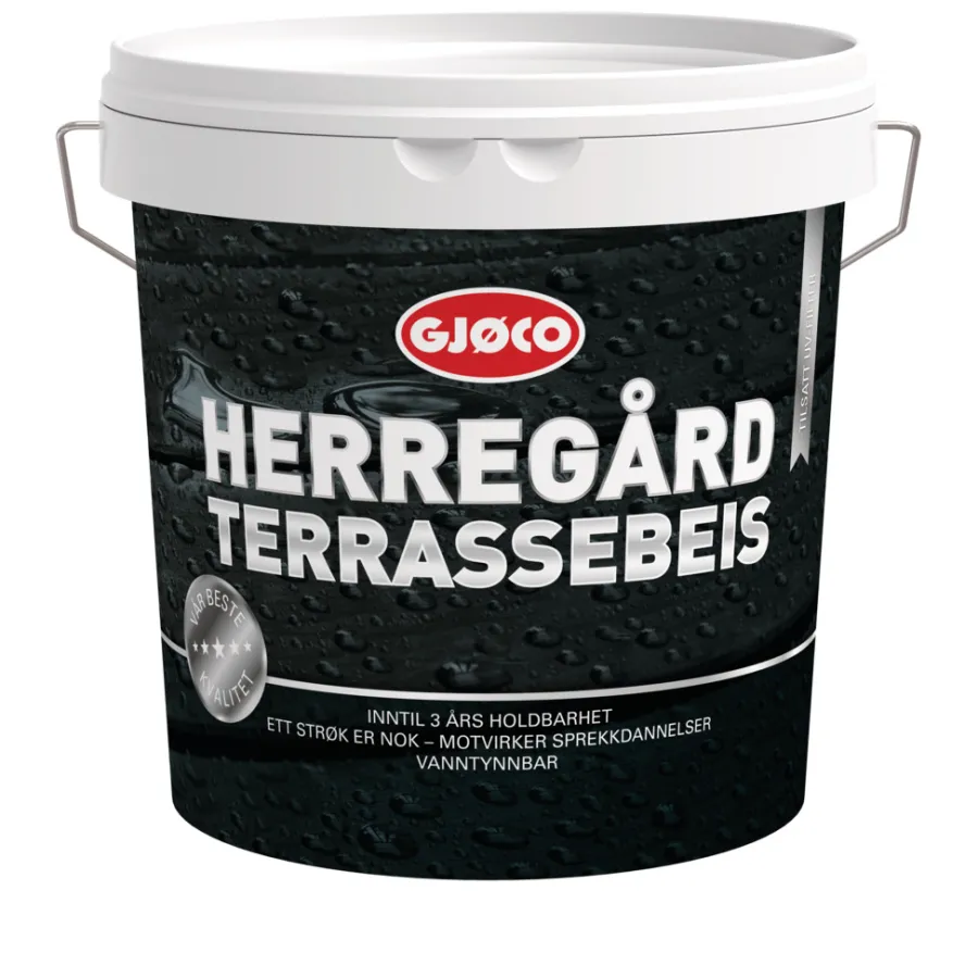 Trebeskyttelse^Gjøco terrassebeis vanntynnet 2,7 liter Gylden