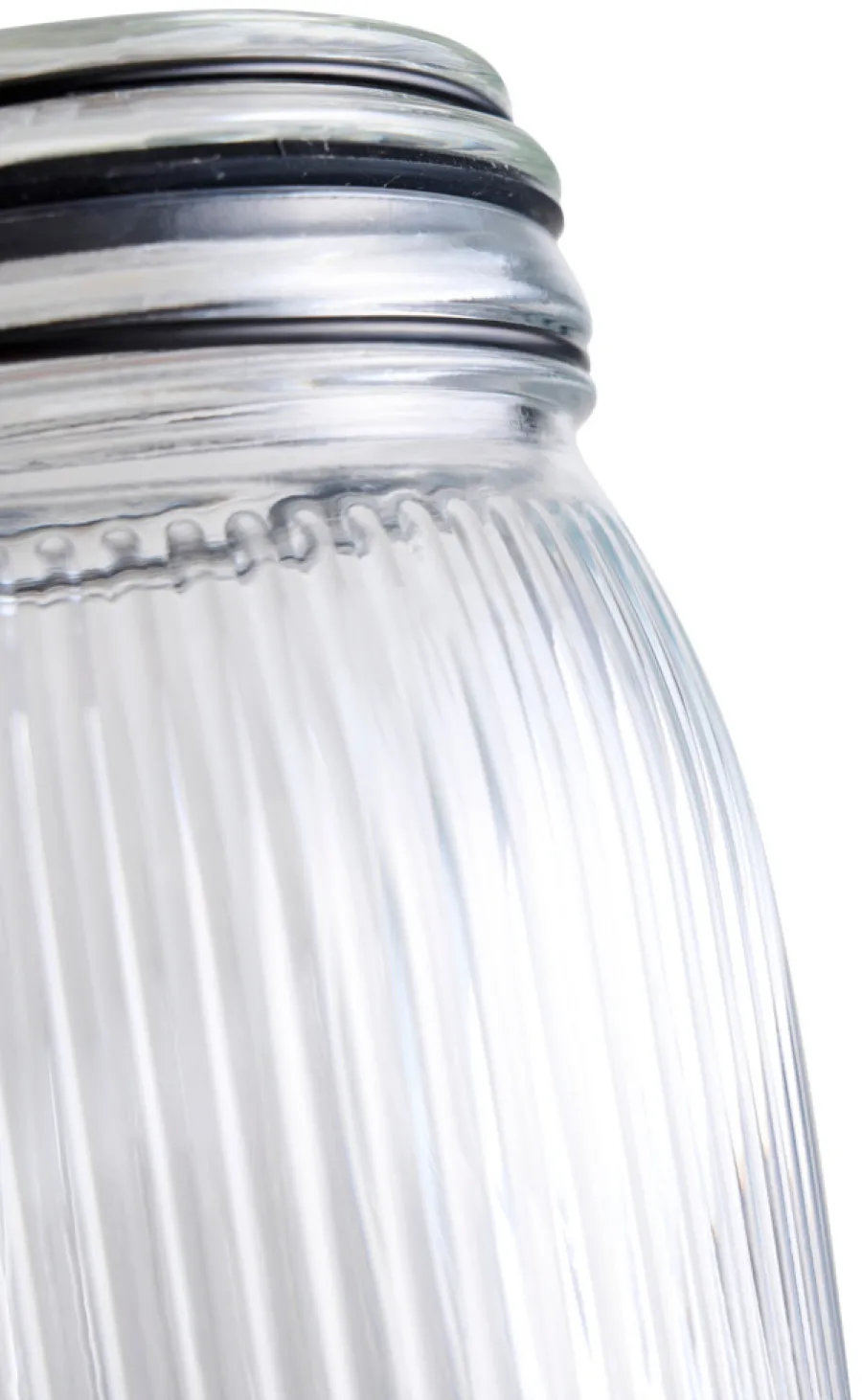 Oppbevaringsglass^DAY Glasskrukke riflet 0,9 liter -