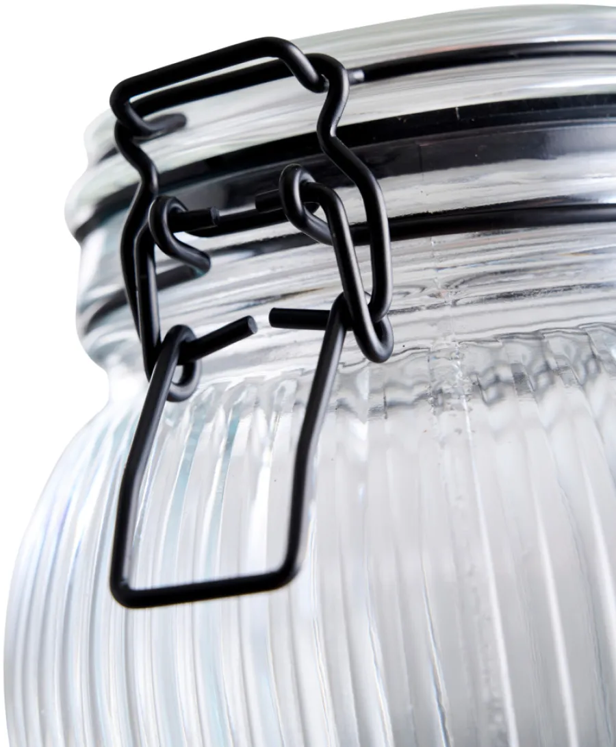 Oppbevaringsglass^DAY Glasskrukke riflet 1,4 liter -