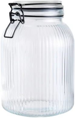 Oppbevaringsglass^DAY Glasskrukke riflet 1,9 liter -