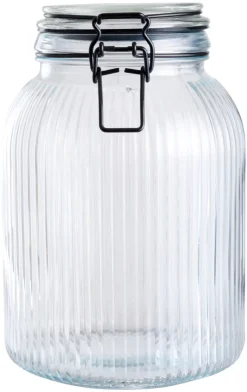 Oppbevaringsglass^DAY Glasskrukke riflet 1,9 liter -