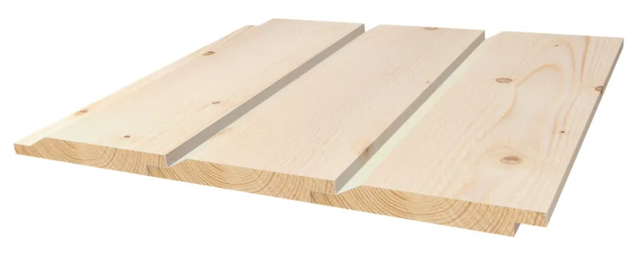 Ubehandlet Tre^Moelven Gran 19 x 148 x 4800 mm kledning D-fals 28°