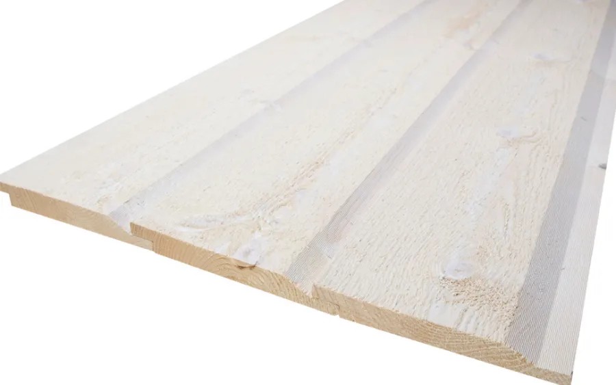 Ubehandlet Tre^Moelven Gran 19 x 148 x 4800 mm kledning D-fals 28°