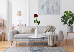 Kunstige Planter^GREENIX kunstig rose i cellofan Rød