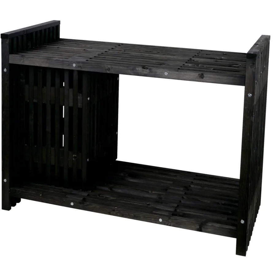 Grilltilbehør|Hagebord^ Grillbord svart 123 x 57,5 x 93 cm