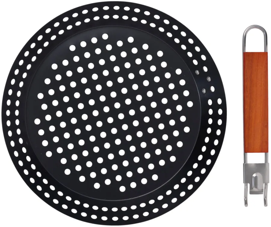 Grilltilbehør^Grillexpert Grillpanne 30,5 cm m/avtagbart håndtak -
