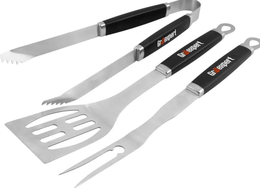 Grilltilbehør^Grillexpert Grillsett med 3 deler -
