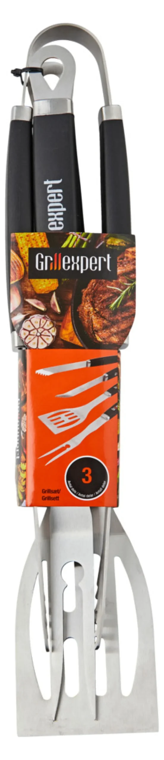 Grilltilbehør^Grillexpert Grillsett med 3 deler -
