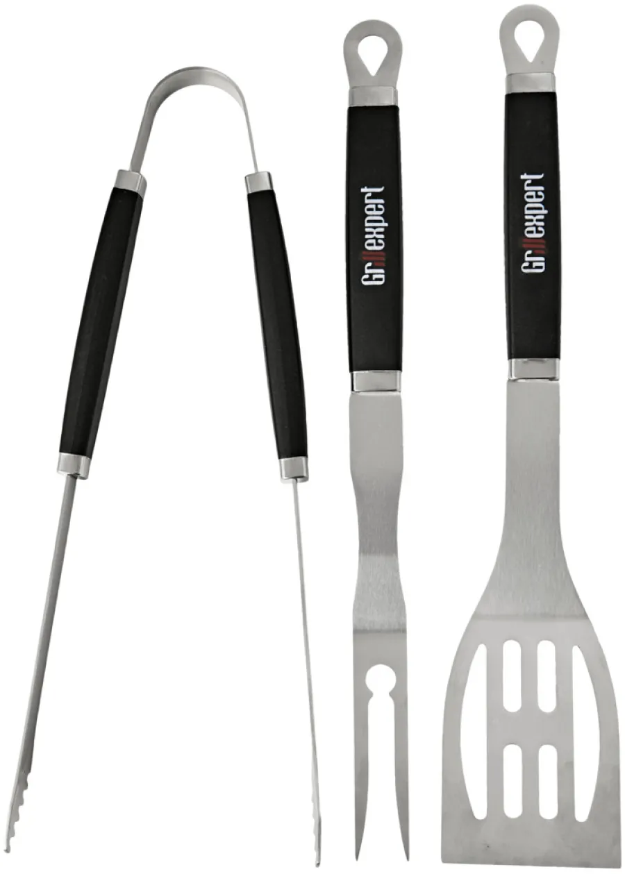 Grilltilbehør^Grillexpert Grillsett med 3 deler -