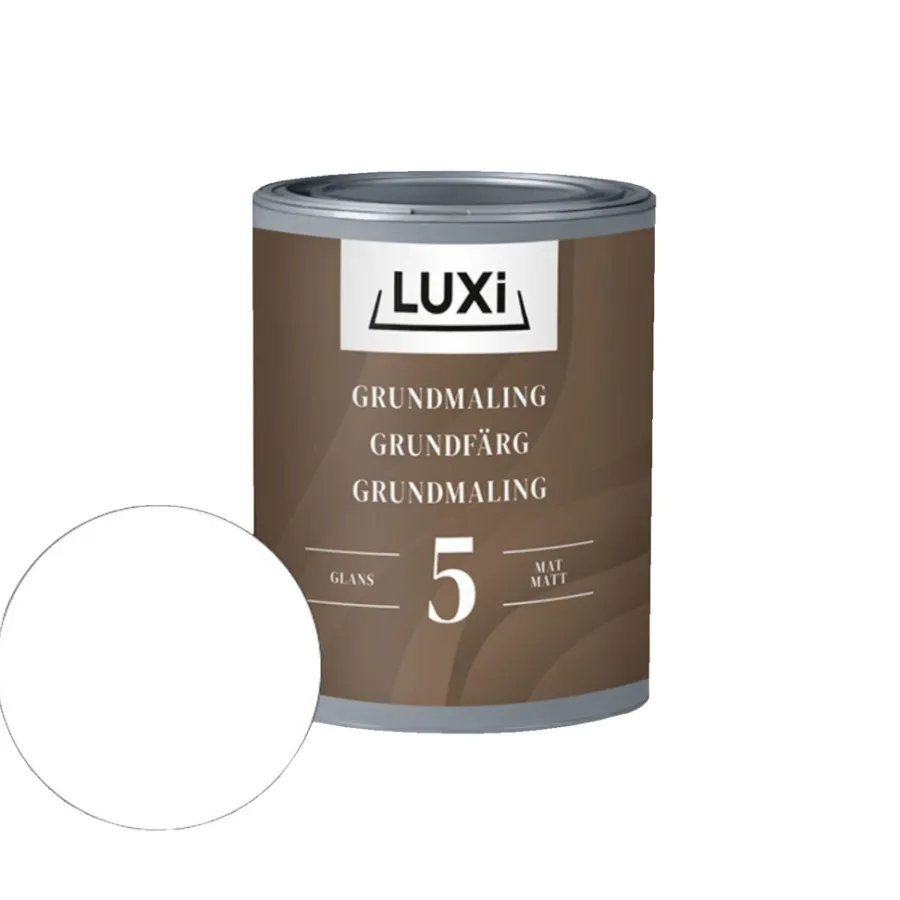 Tre- Og Metallmaling^Luxi Grunnmaling hvit 0,75 liter -
