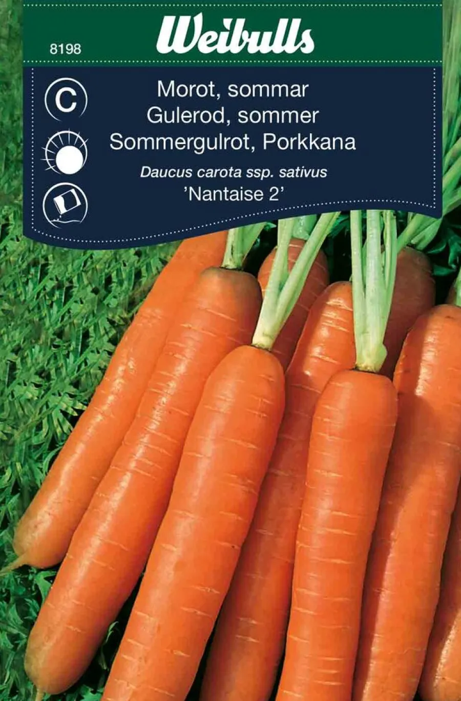 Frø^Weibulls Gulrot, sommer 'Nantaise 2'