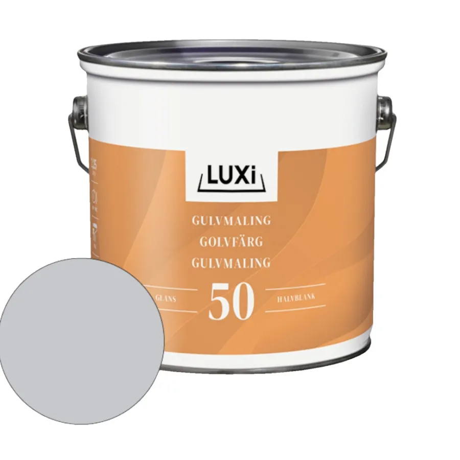 Gulvmaling^Luxi Gulvmaling alkyd pastellgrå 2,25 liter – Pastellgrå (NCS-kode s2000-n)
