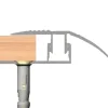 Profillister^ Gulvprofil topp aluminium - 2 x 40 mm x 0,9 m