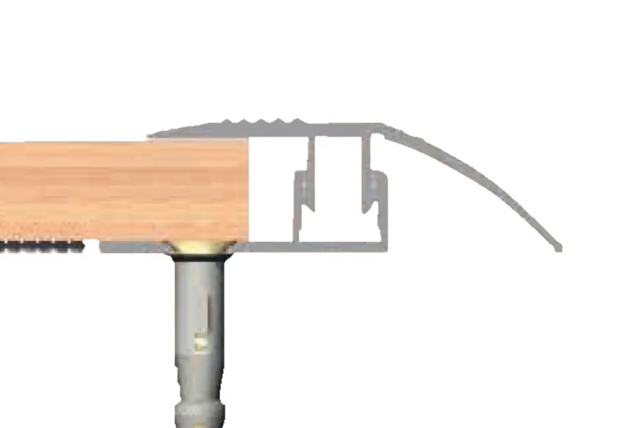 Profillister^ Gulvprofil topp aluminium - 2 x 40 mm x 0,9 m