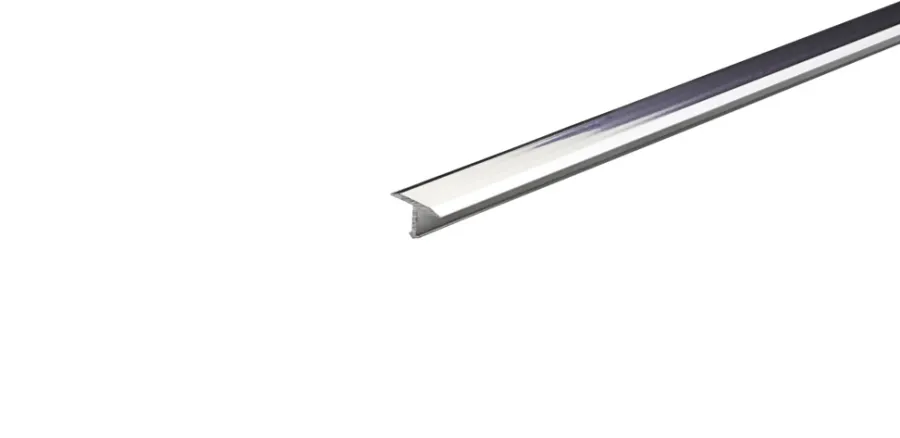 Profillister^ Gulvprofil T - sølv - 9 x 14 mm x 0,9 meter