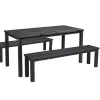 Sesongavslutning|Hagebenker^ Hagebenk 150 x 33 x 42 cm i svart grunnmalt furutre