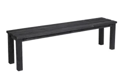 Sesongavslutning|Hagebenker^ Hagebenk 150 x 33 x 42 cm i svart grunnmalt furutre