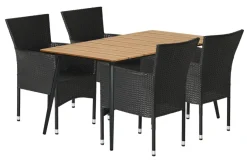 Sesongavslutning|Hagebord^Sunlife Hagebord Beijing svart/teak 148 x 85 cm - ® Teak/svart