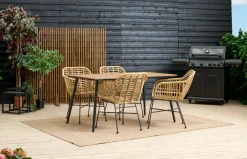 Sesongavslutning|Hagebord^Sunlife Hagebord Beijing svart/teak 148 x 85 cm - ® Teak/svart