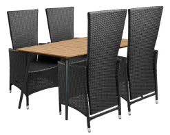 Sesongavslutning|Hagebord^Sunlife Hagebord Beijing svart/teak 148 x 85 cm - ® Teak/svart