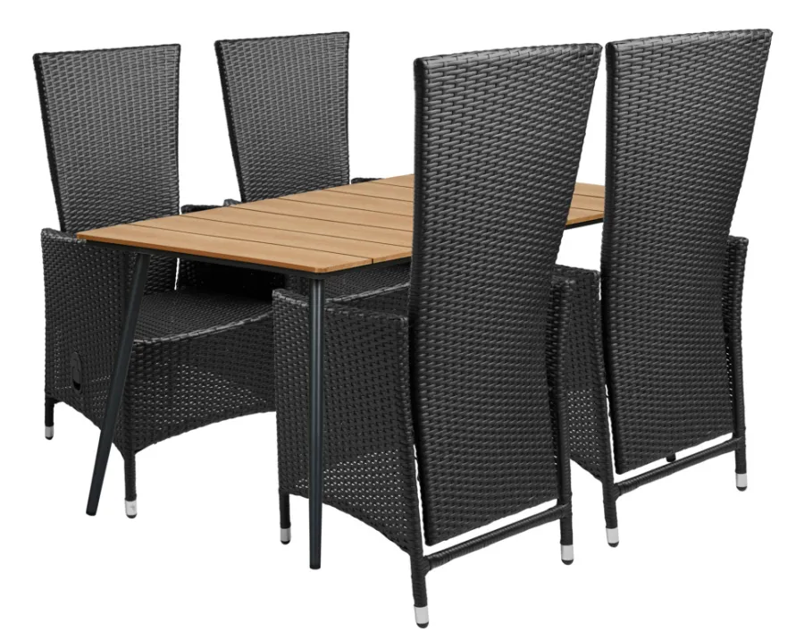 Sesongavslutning|Hagebord^Sunlife Hagebord Beijing svart/teak 148 x 85 cm - ® Teak/svart