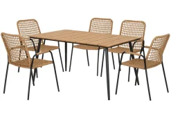 Sesongavslutning|Hagebord^Sunlife Hagebord Beijing svart/teak 148 x 85 cm - ® Teak/svart