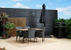 Sesongavslutning|Hagebord^Sunlife Hagebord Beijing svart/teak 148 x 85 cm - ® Teak/svart