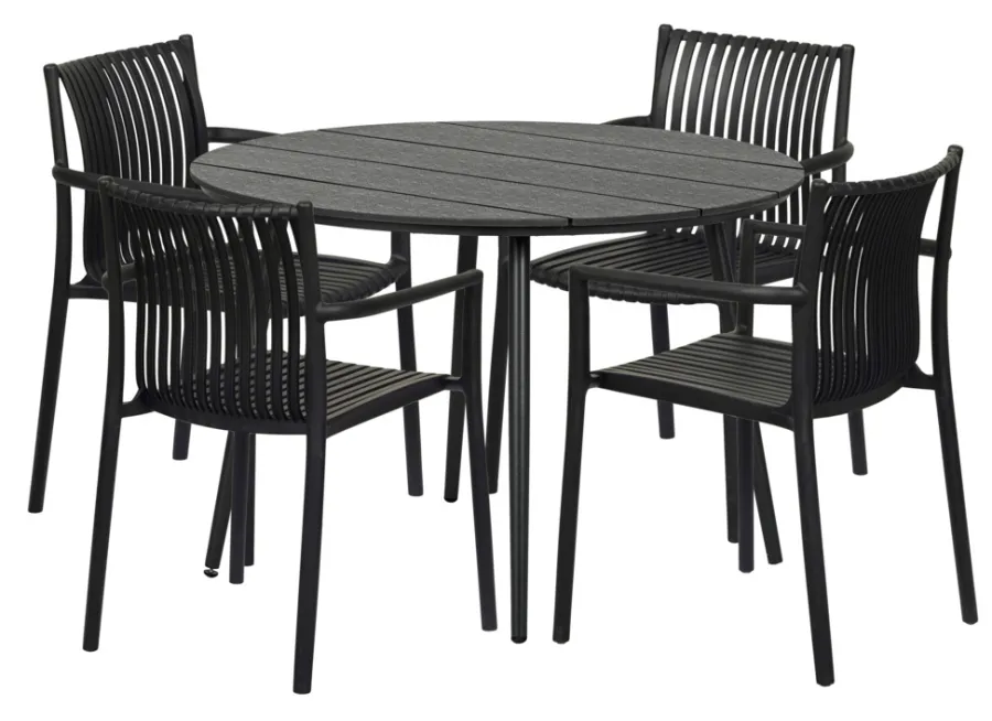 Sesongavslutning|Hagebord^Sunlife Hagebord Madrid Ø110 cm - ® Svart