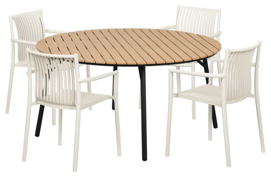 Sesongavslutning|Hagebord^Sunlife Hagebord Nebraska stål/nonwood Ø150 cm - ®
