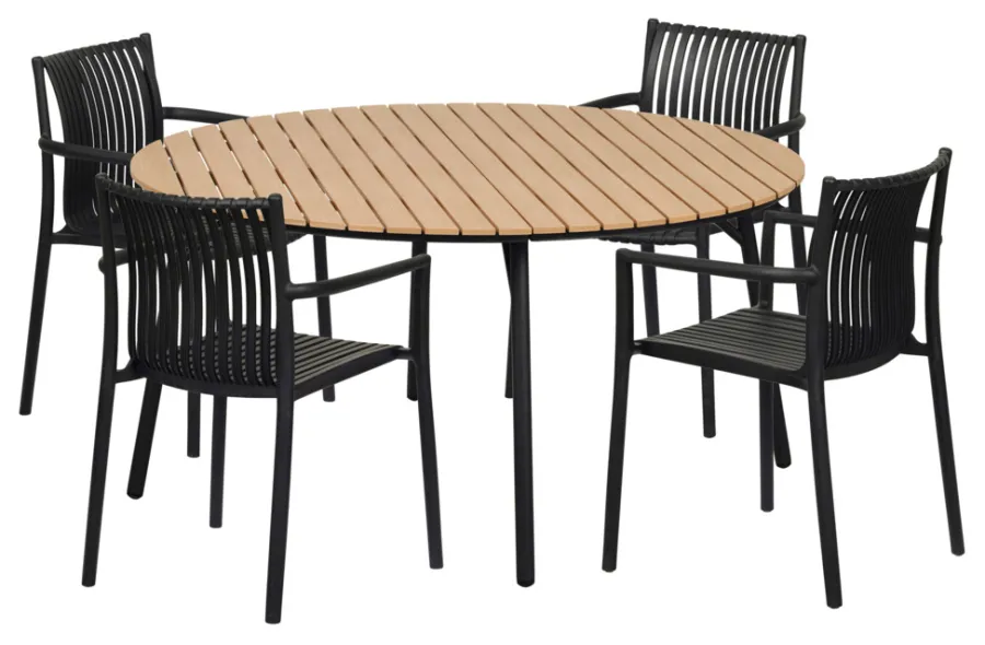 Sesongavslutning|Hagebord^Sunlife Hagebord Nebraska stål/nonwood Ø150 cm - ®