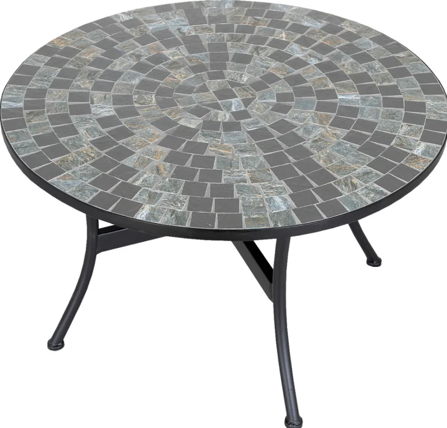 Hagebord^Sunlife Hagebord Rom mosaikk Ø120 cm - ® Multi/svart