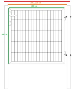 Gjerder|Hageporter^HORTUS Hageport metall svart 100 x 100 cm Svart pulverlakkering