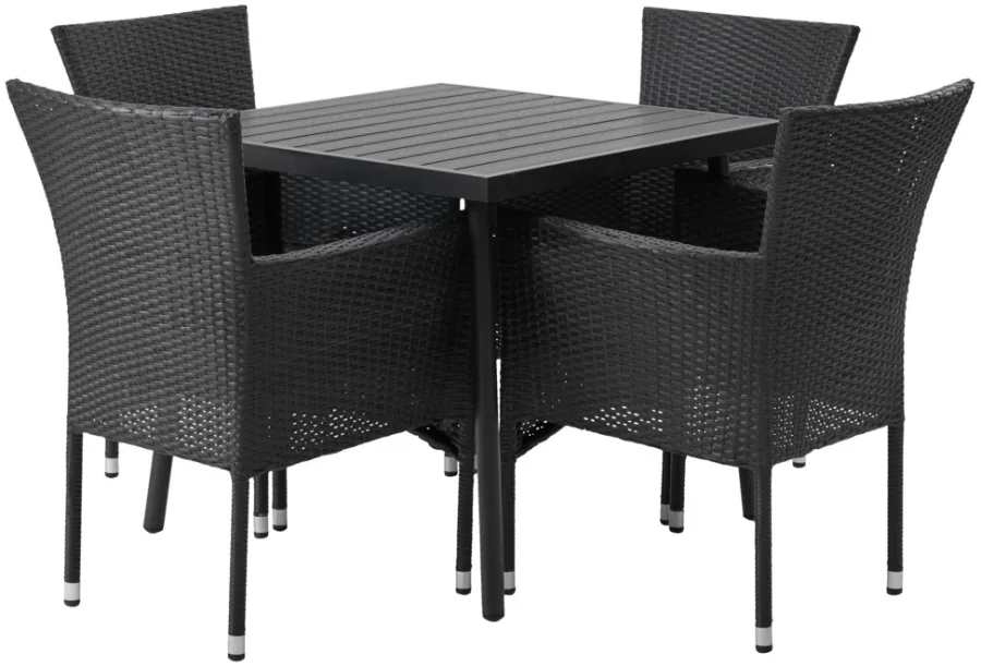 Sesongavslutning|Hagestoler^Sunlife Hagestol Bangkok i metall og svart polyrotting - ®