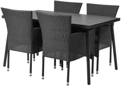 Sesongavslutning|Hagestoler^Sunlife Hagestol Bangkok i metall og svart polyrotting - ®