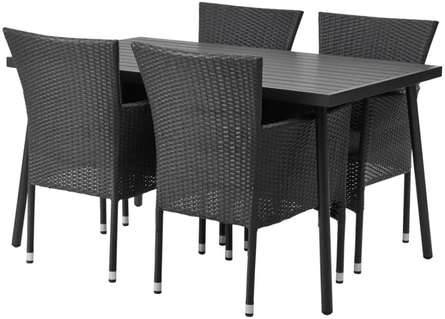 Sesongavslutning|Hagestoler^Sunlife Hagestol Bangkok i metall og svart polyrotting - ®