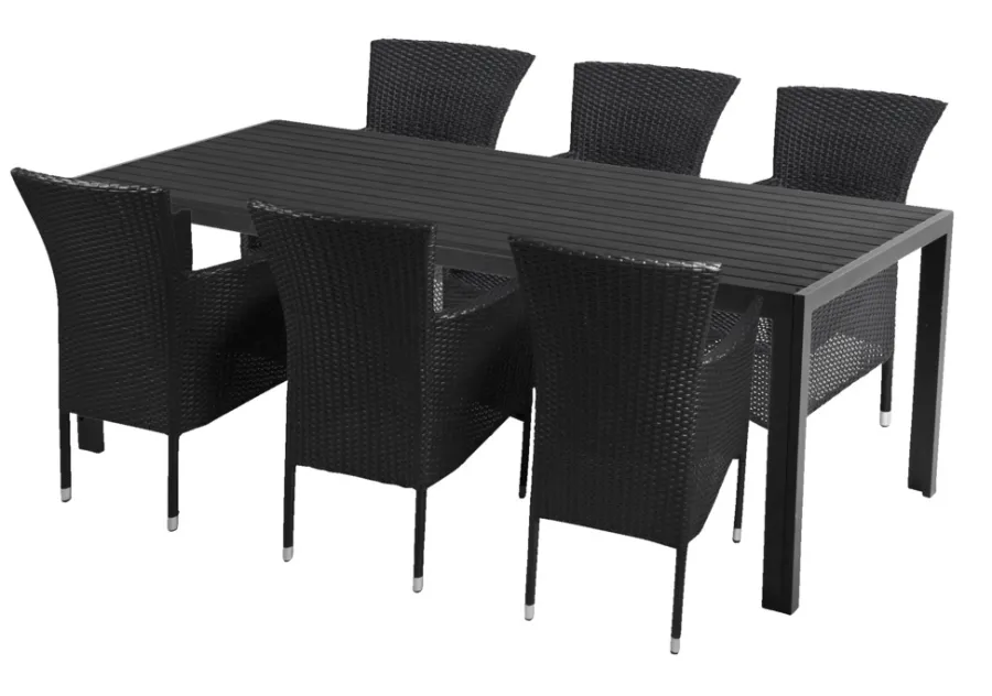 Sesongavslutning|Hagestoler^Sunlife Hagestol Bangkok i metall og svart polyrotting - ®