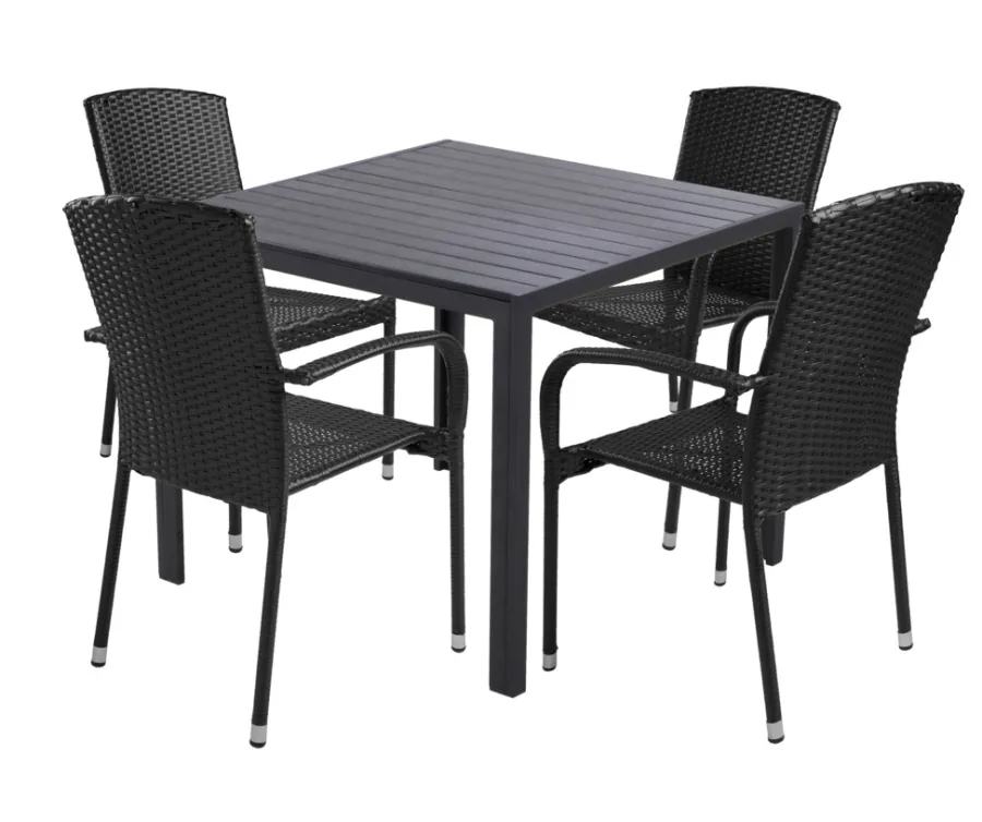 Sesongavslutning|Hagestoler^Sunlife Hagestol Lissabon rotting/metall - ® Svart